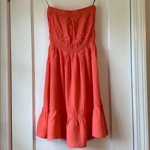 BRAND NEW: H&M Tube Top Dress, Coral, Size 4
